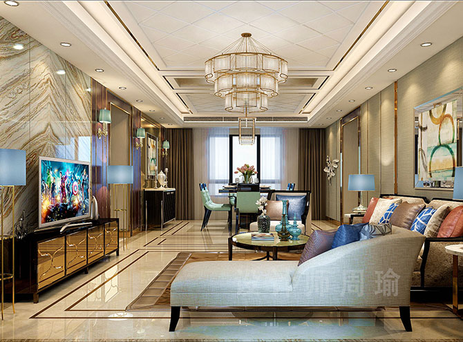 美国咪咪爱一级黄片世纪江尚三室两厅168平装修设计效果欣赏
